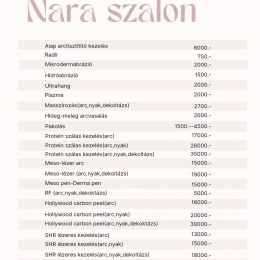 Nara szalon árlista 2.